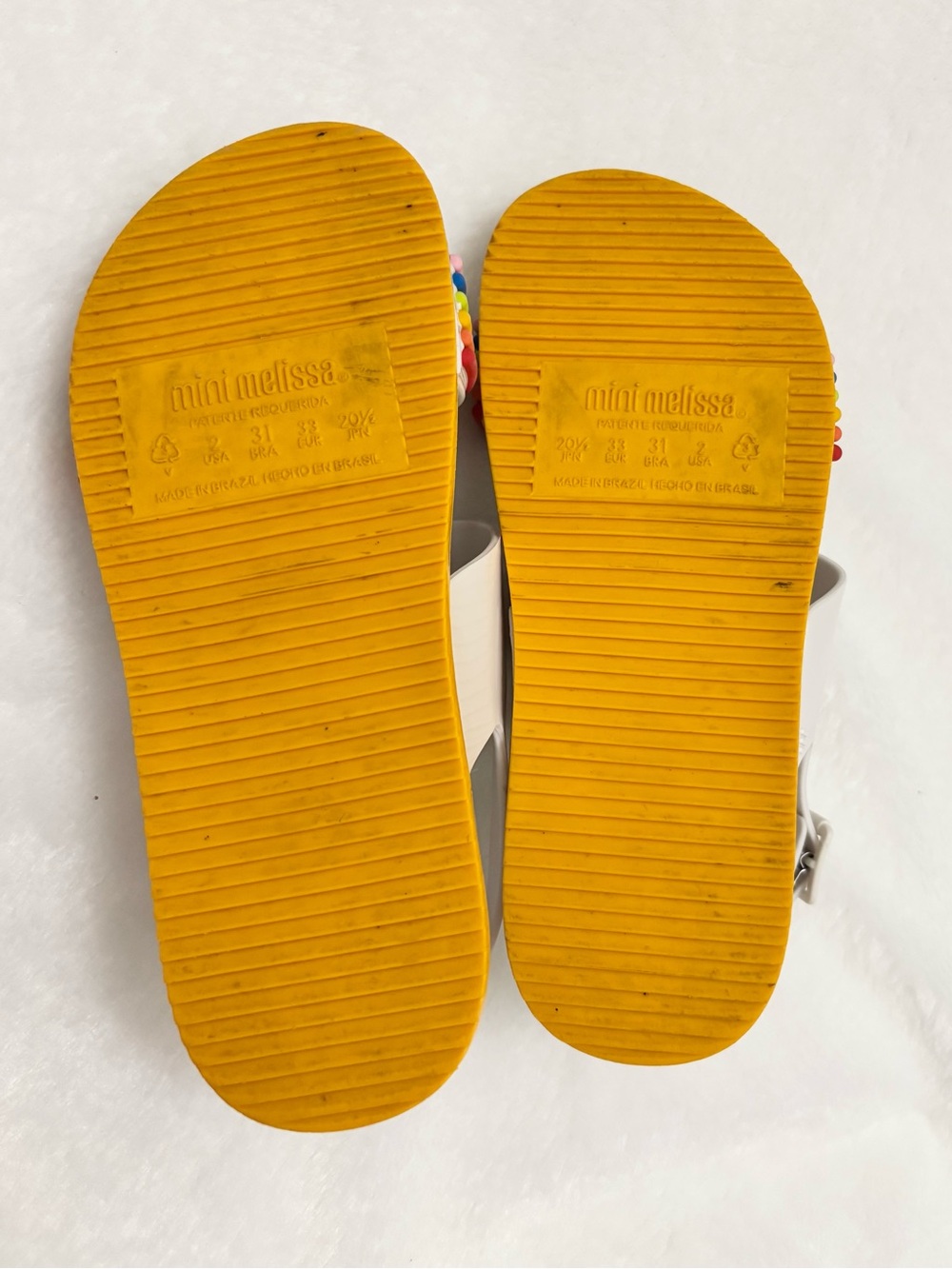 Mini Melissa Mel Cosmic Rainbow Strap Buckle Jelly Beach Sandal Girls Size 2Y - Picture 8 of 9